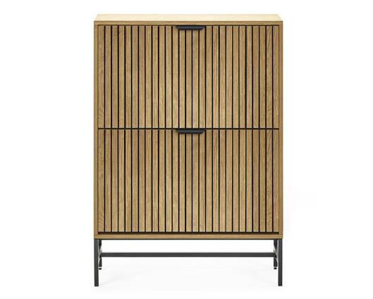 Sia 2 Door Shoe Cabinet Natural Oak Effect