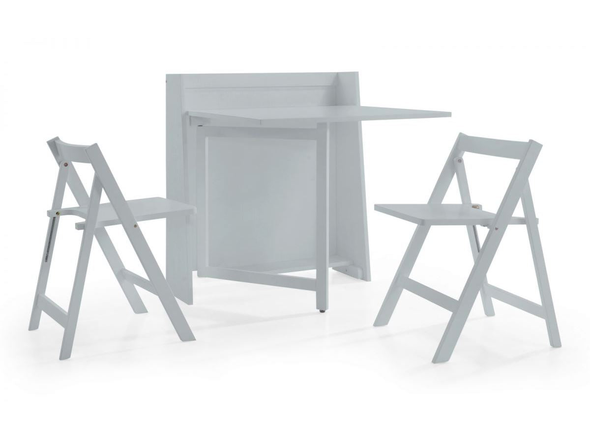 HELSINKI COMPACT FOLDING LIGHT GREY DINING SET