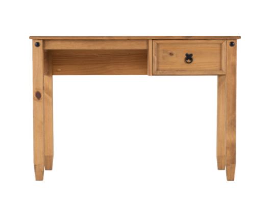 Budget Mexican Study Desk - Distressed Waxed Pine