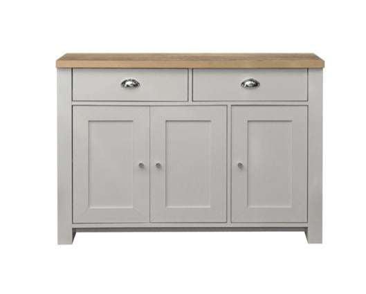 Highgate 3 Door 2 Drawer Sideboard-Grey