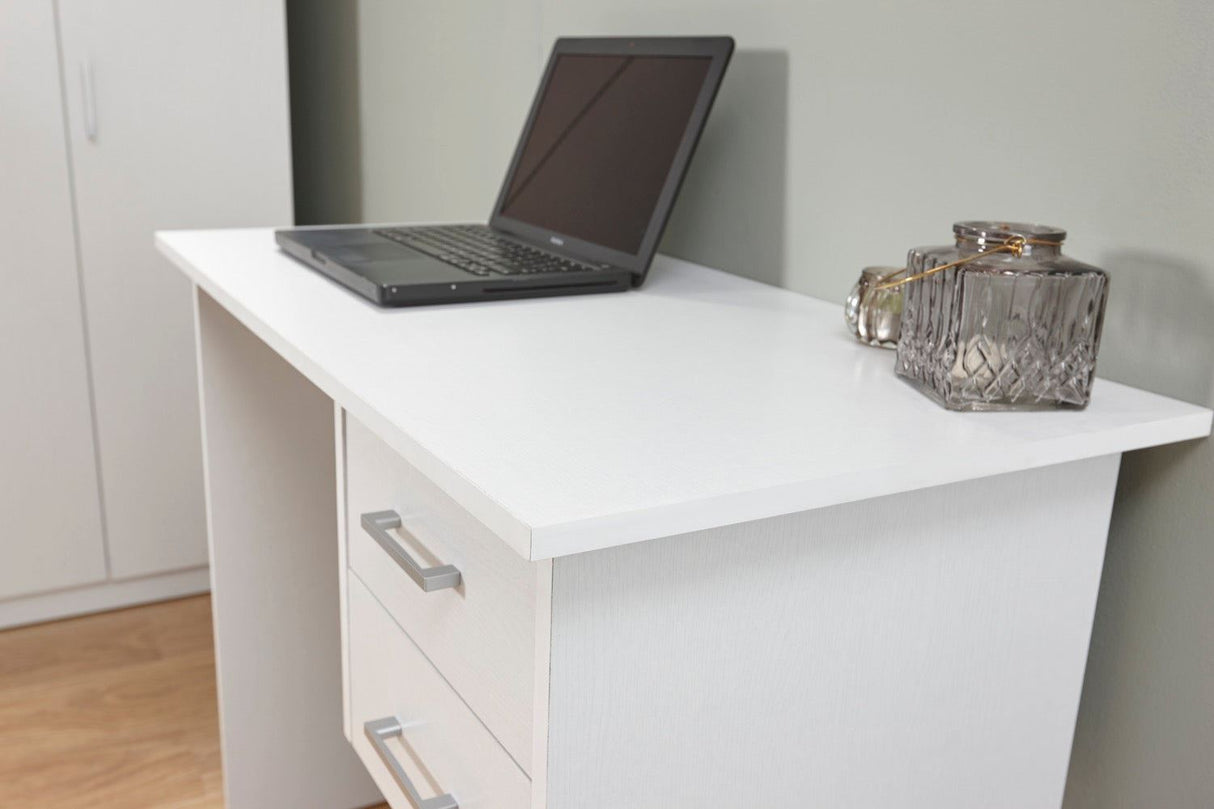 Panama 2 drawer desk white