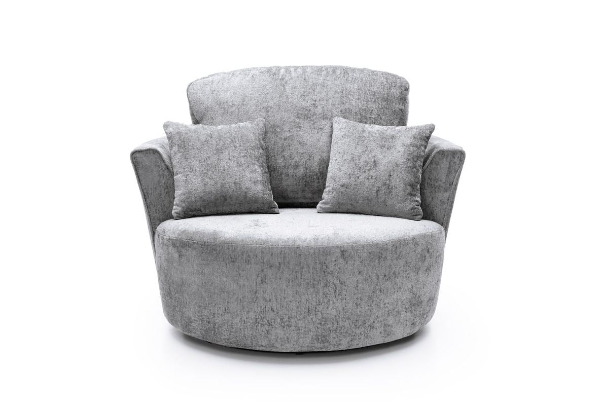 Harriet Swivel Chair - Light Grey