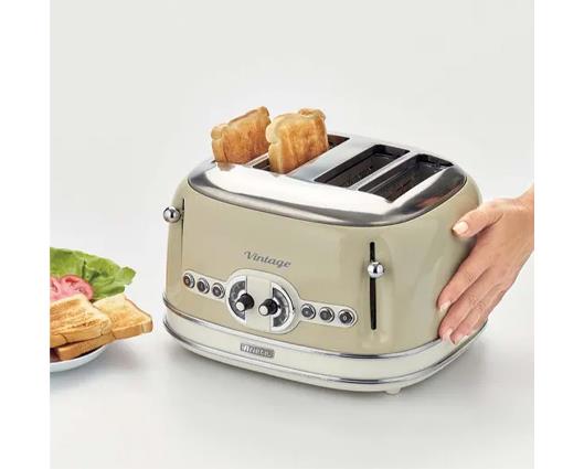 Ariete Retro Style 4 Slice Toaster - Beige