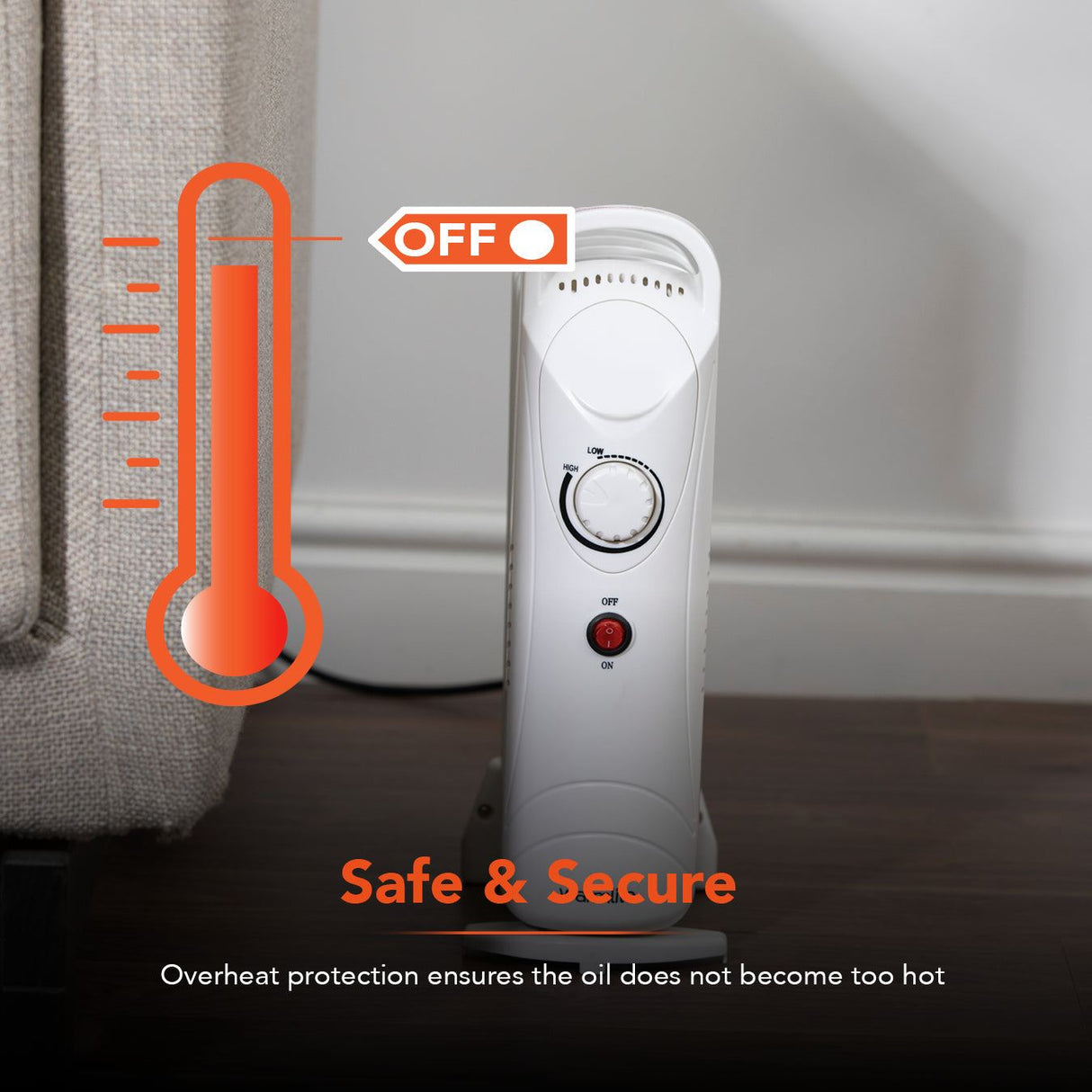 Warmlite 650W Oil Filled Radiator White