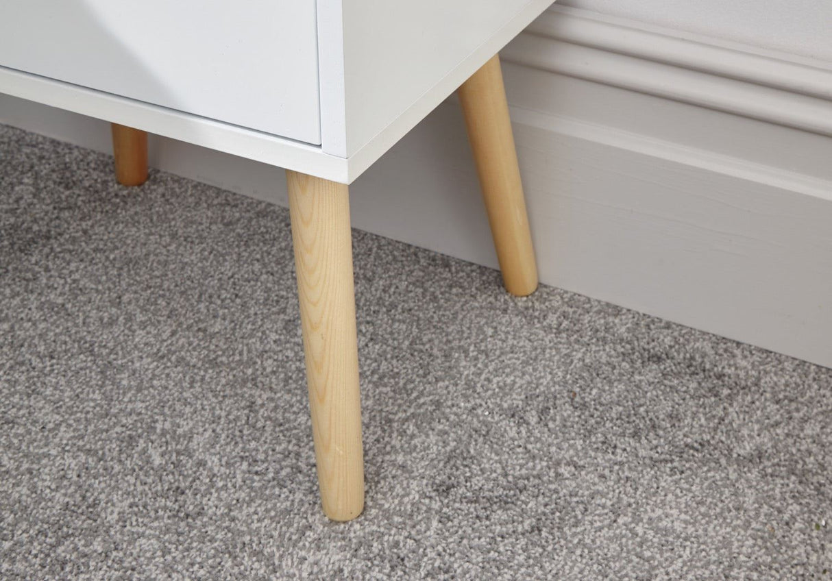 Nyborg pair of 2 drawer bedsides white