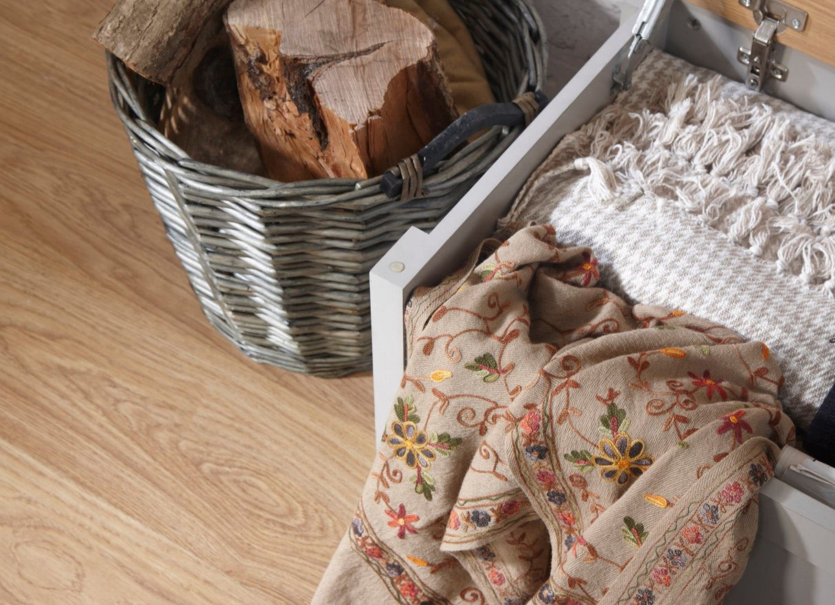 Lancaster ottoman storage grey