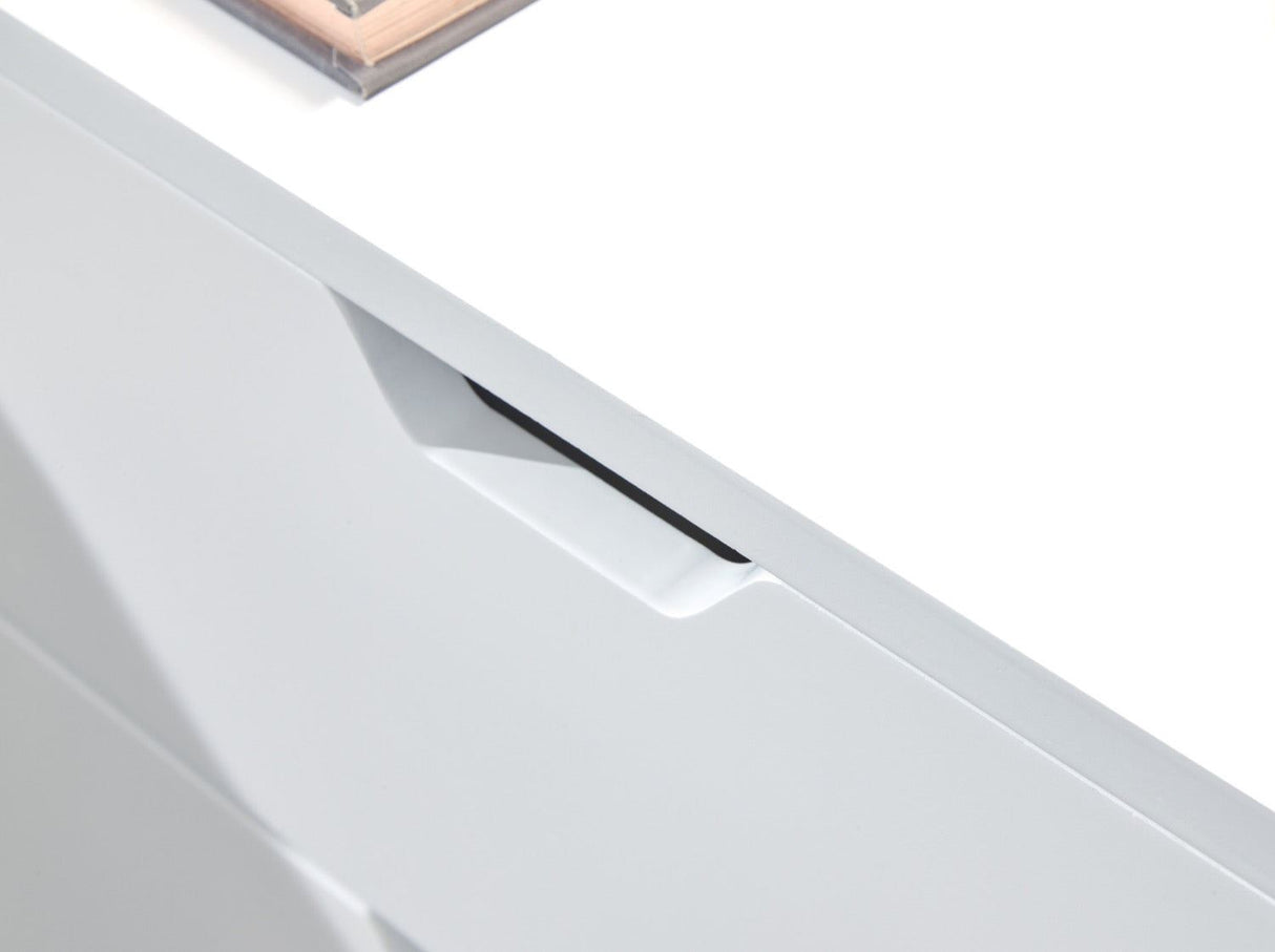 Nyborg single 2 drawer bedside white