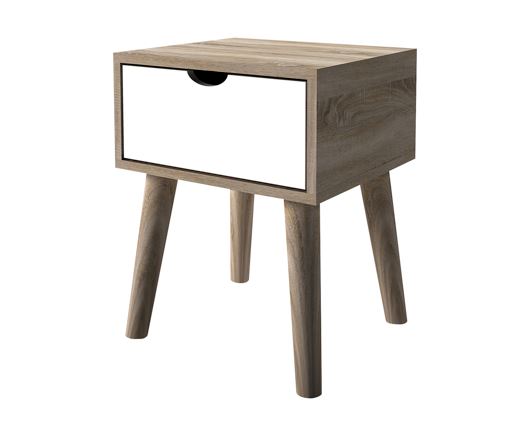 Scandi Oak Lamp Table White