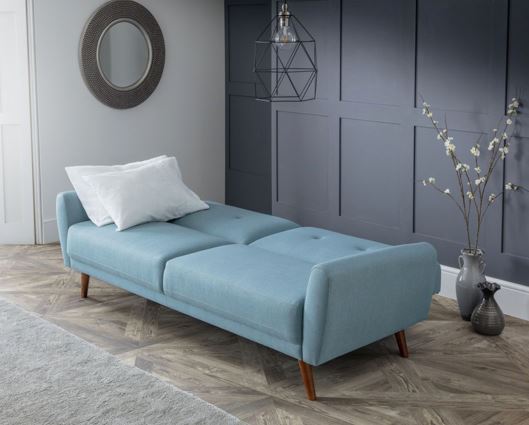 MONZA FABRIC SOFA BED - BLUE