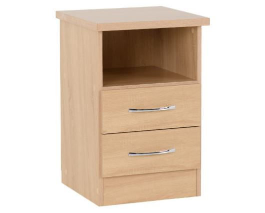 Nevada 2 Drawer Bedside - Sonoma Oak Effect