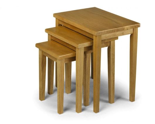 CLEO NEST OF TABLES - NATURAL OAK FINISH