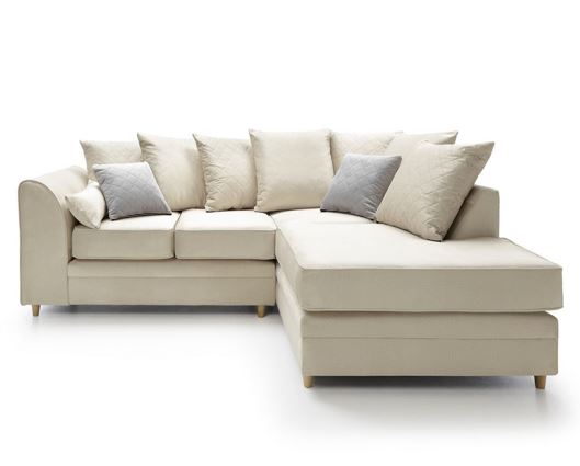 Chicago Right Hand Facing Corner Sofa-Cream