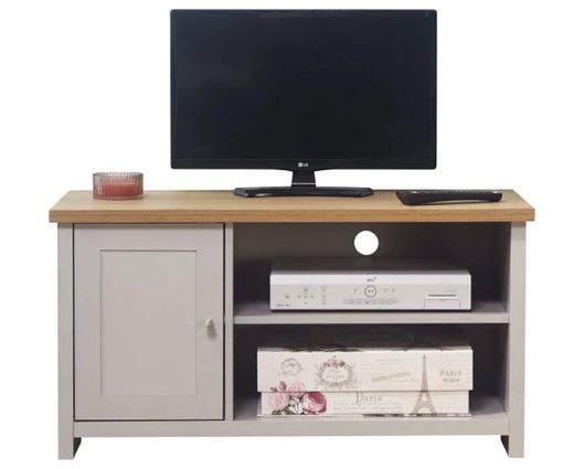 Lancaster small tv cabinet grey