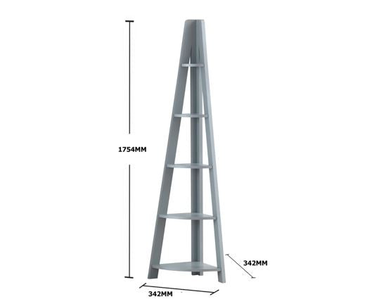 Corner ladder bookcase