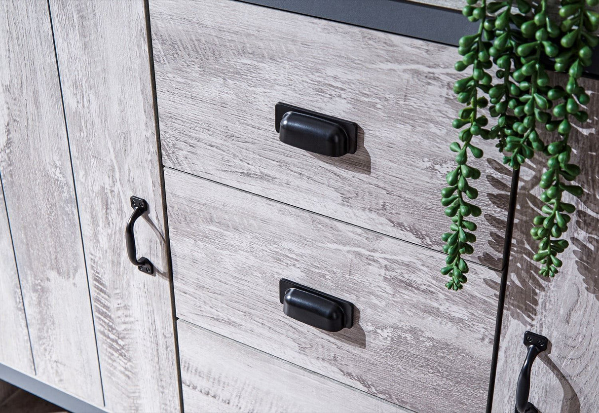 Boston 2 door 3 drawer sideboard grey