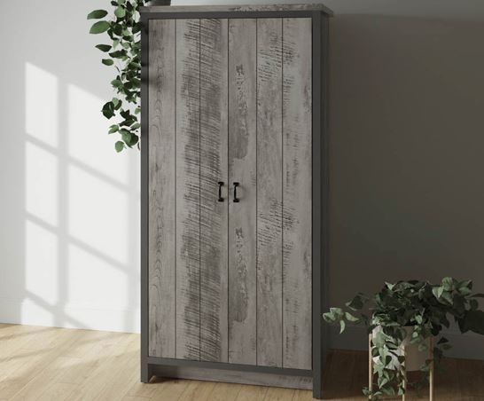 Boston 2 Door Wardrobe Grey