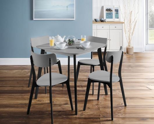 CASA SQUARE DINING TABLE GREY/BLACK