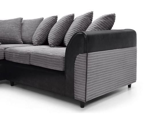 Harvey Left Facing Corner - Black & Charcoal