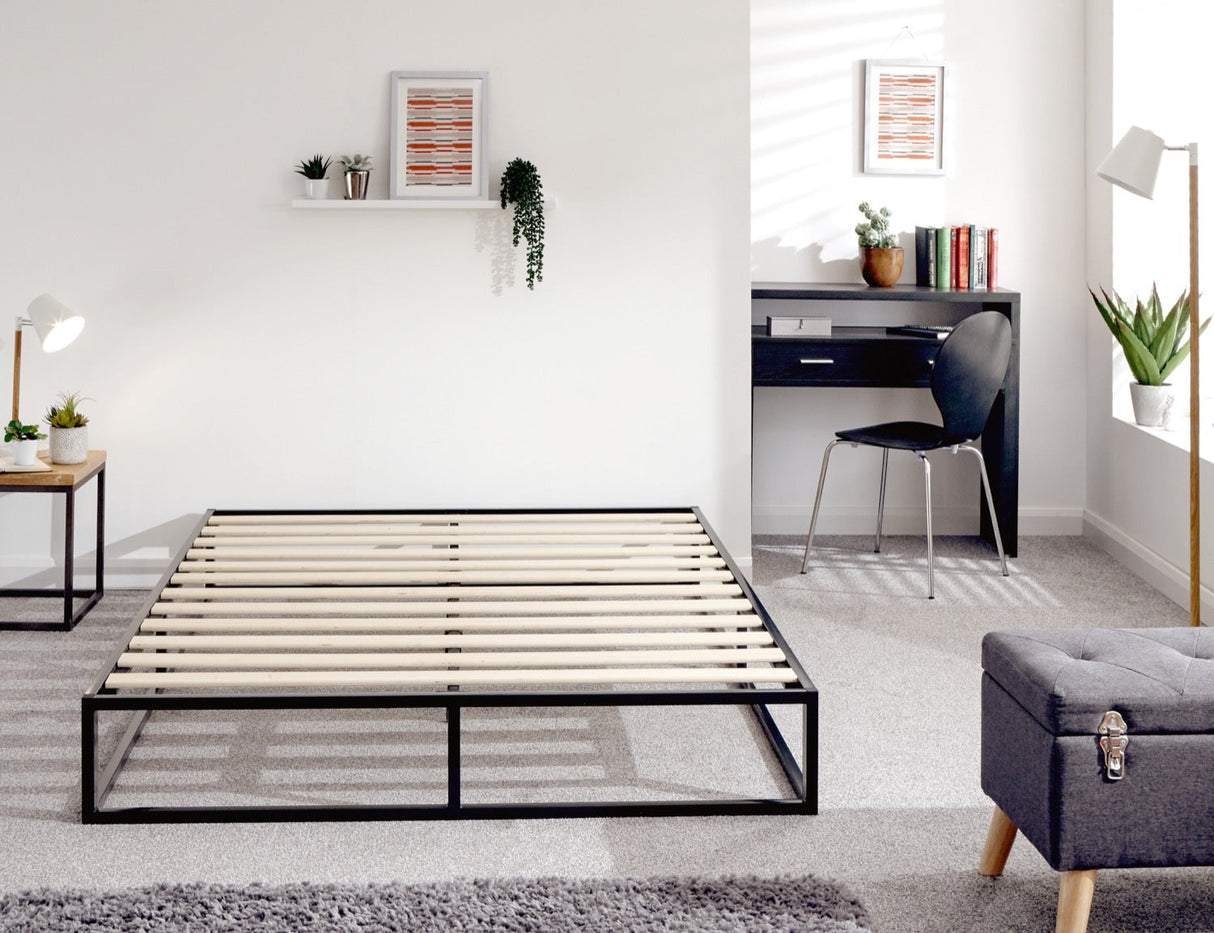 Platform Double Bed - Black