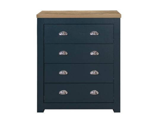 Highgate 4 Drawer Chest-Navy