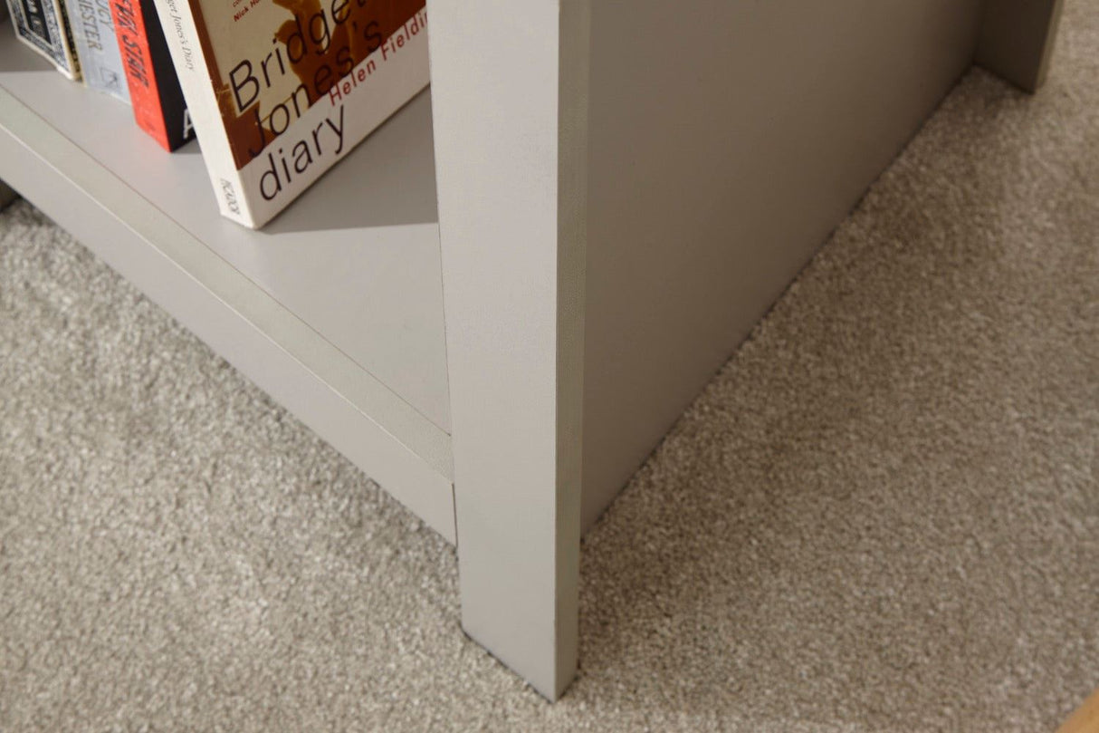 Lancaster side table with shelf grey