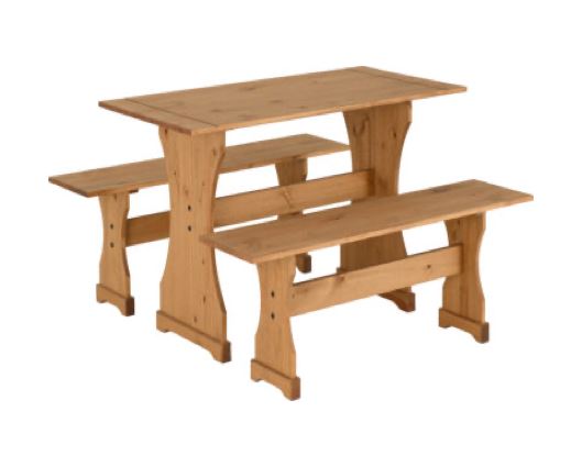 Corona Dinette Set - Distressed Waxed Pine