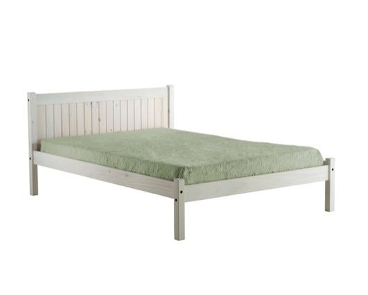 Rio Small Double Bed - White Washed