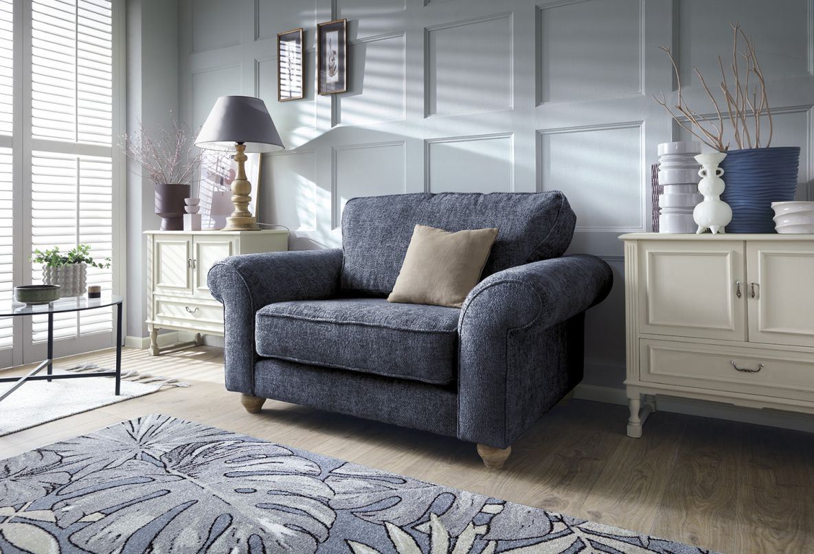 Ingrid Love Seat - Dark Blue
