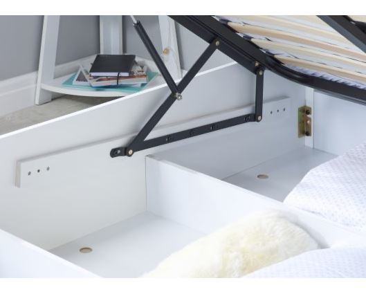 Phoenix Small Double Ottoman Bed - White