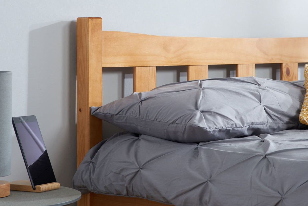 Miami Small Double Bed - Pine