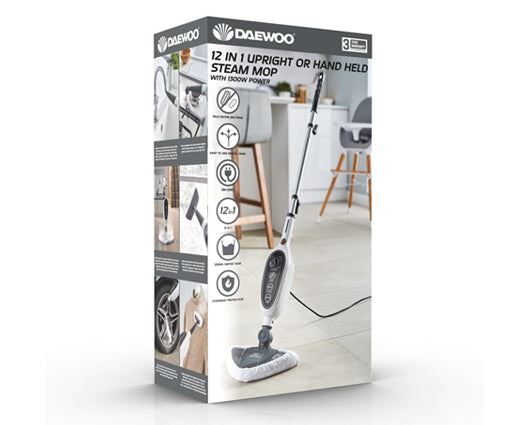 Daewoo FLR00170GE 1300W 12-IN-1 Hand Held Steam Mop