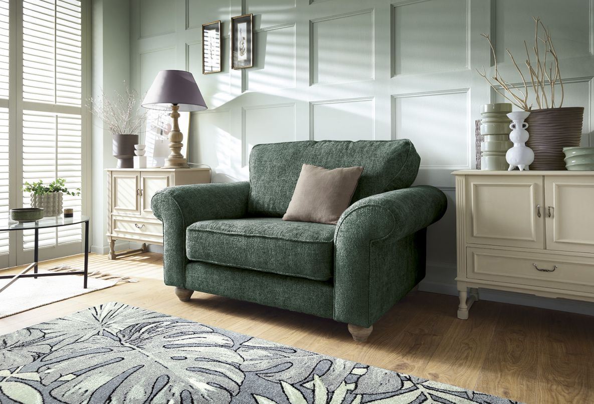 Ingrid Love Seat - Jungle Green