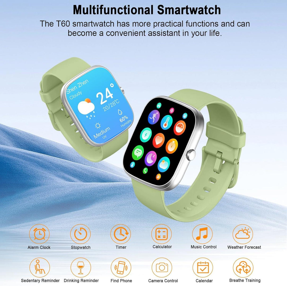 Jugeman Smart Watch - Sage Green