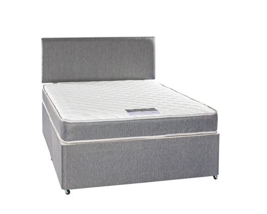 4'6ft Sandringham Divan and Mattress Set + Headboard- Double