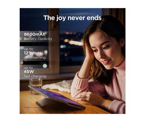 LENOVO Tab Plus 11.5" Tablet with Sleeve - 128 GB, Luna Grey