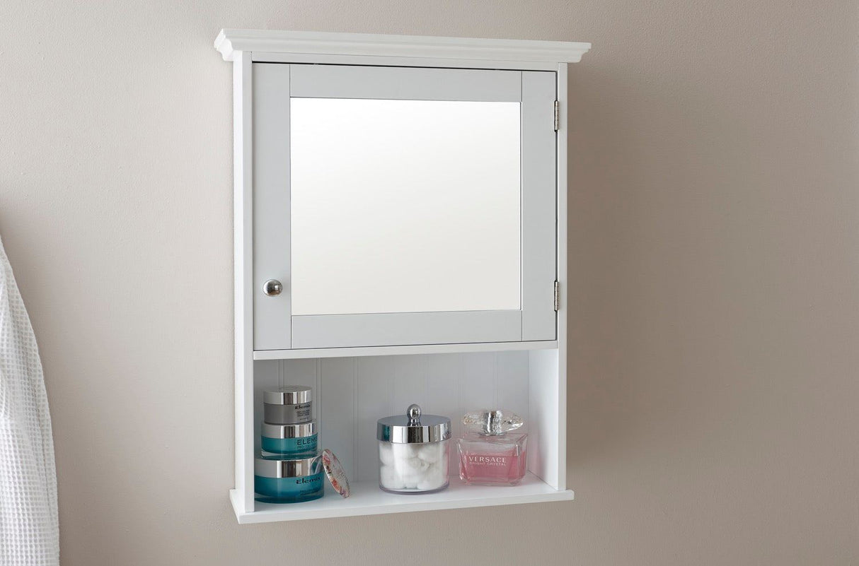 Colonial mirrored cabinet white