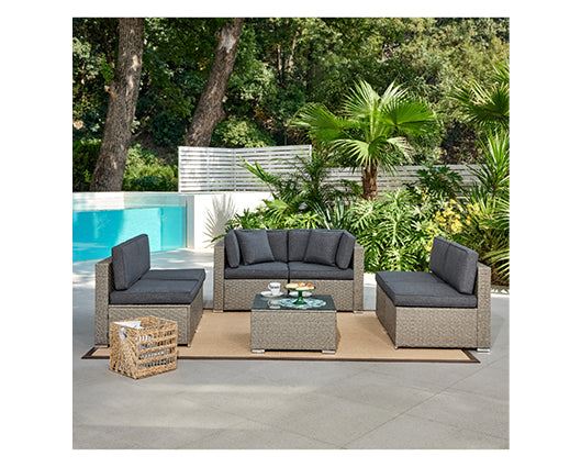 Catina Light Grey Modular Set w/ Grey Cushions