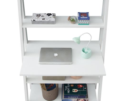 Tall Ladder Desk - White