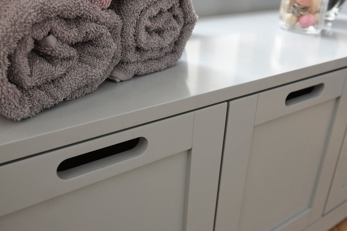 Colonial 3 door storage unit grey