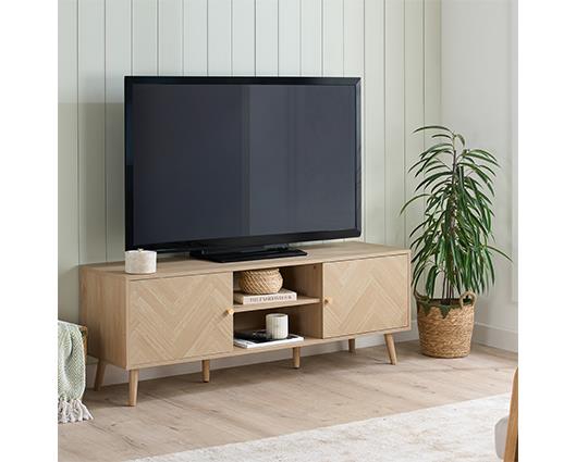 Herringford Large TV Unit - Oak