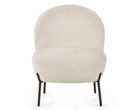 SET OF 2 IRIS BOUCLE DINING CHAIRS - GREY