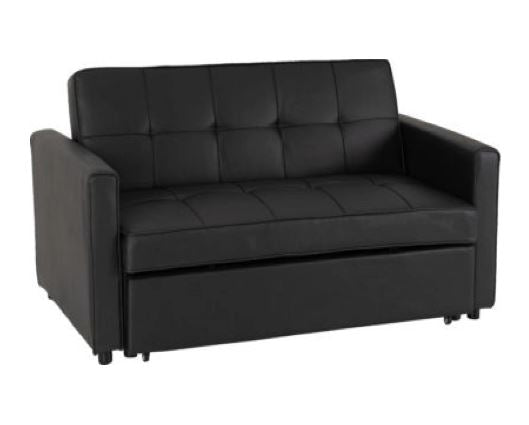 Astoria Sofa Bed - Black Faux Leather