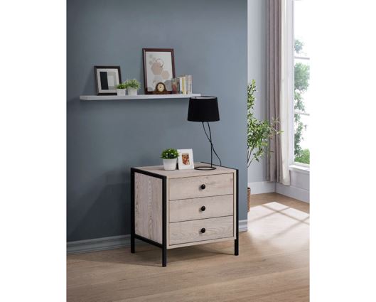 Zahra Nightstand with 3 Drawers