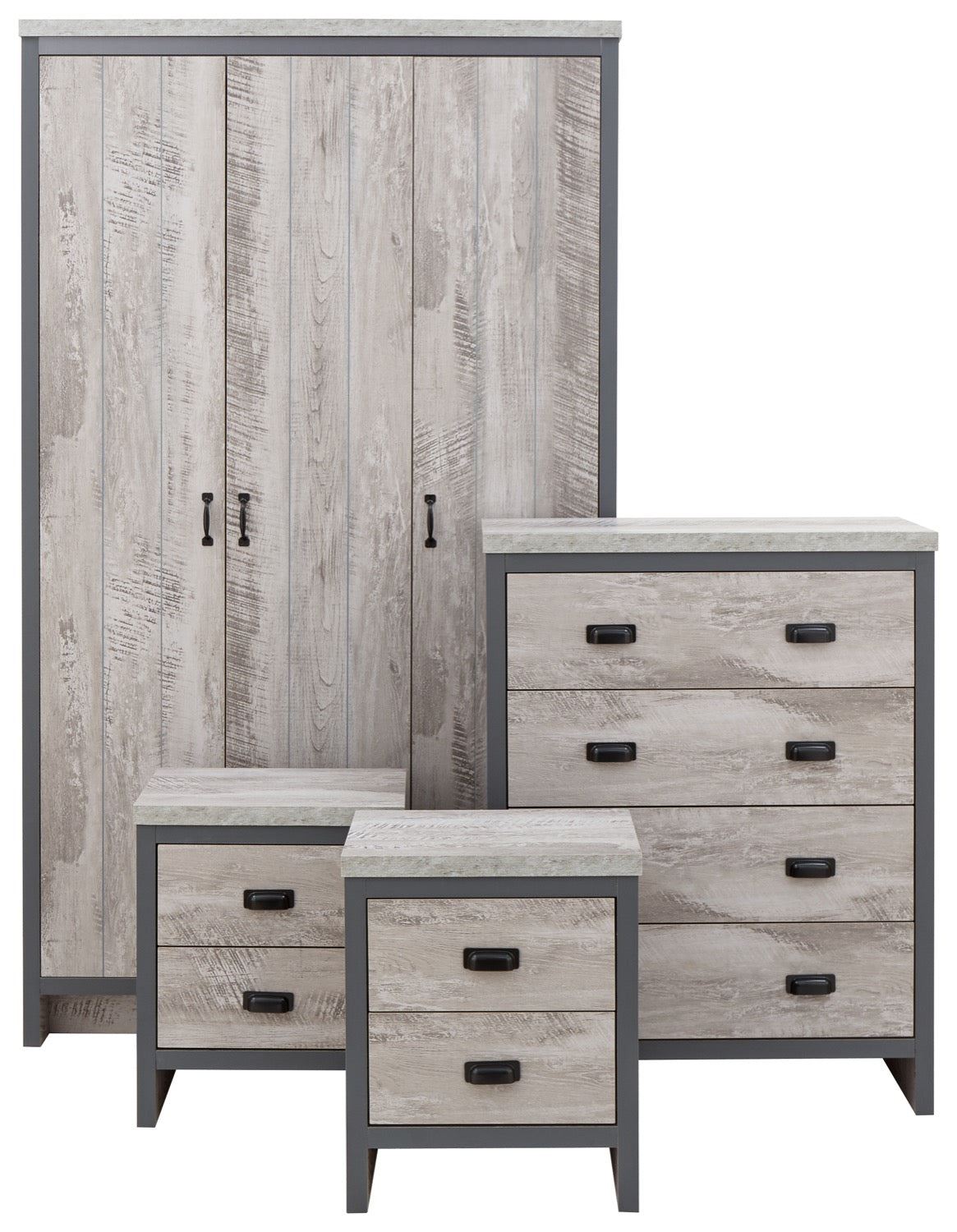 Boston 4 piece bedroom set grey