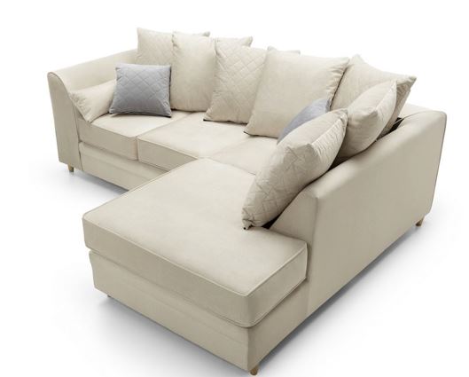 Chicago Right Hand Facing Corner Sofa-Cream
