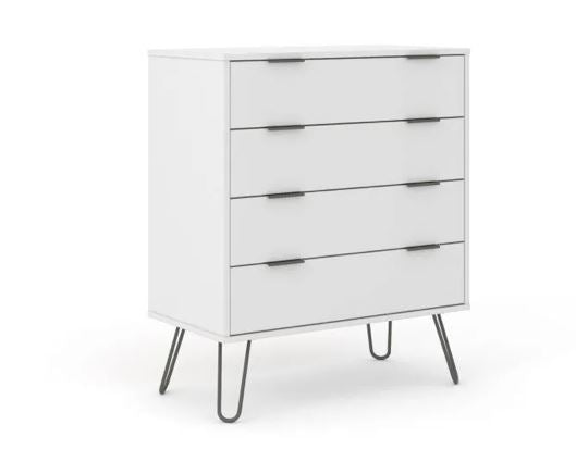 Augusta White 4 Drawer Chest of Drawers
