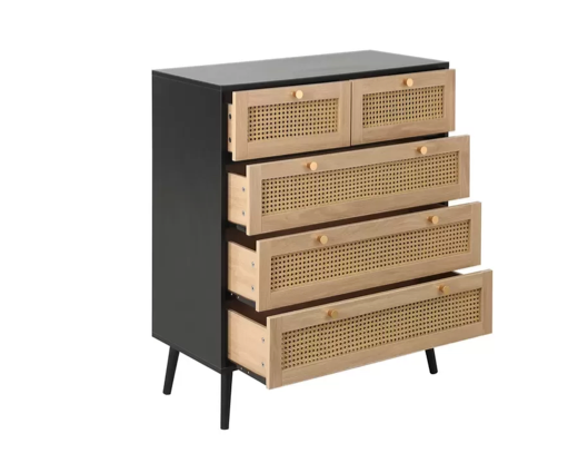 Croxley 5 Drawer Rattan Chest