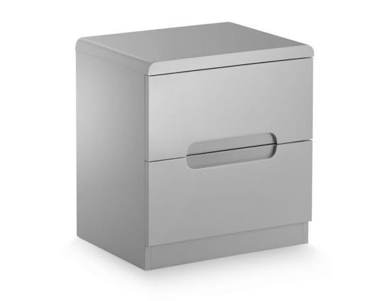Manhattan 2 Drawer Bedside - Grey