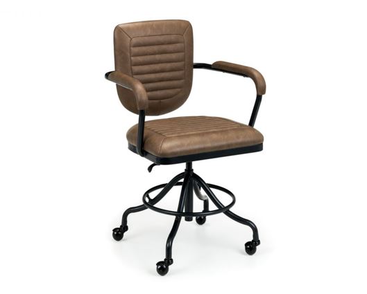 GREY UPHOLSTERED OFFICE CHAIR