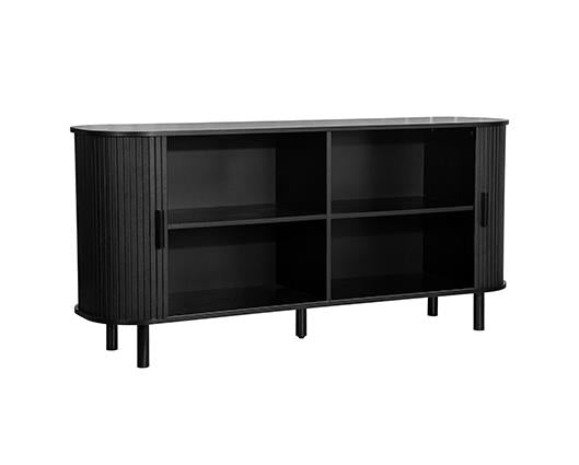 Axel 2 Door Fluted Sideboard - Black